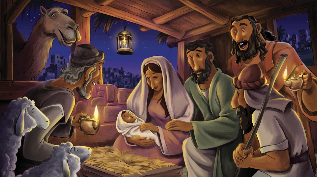 The birth of Jesus - nativity scene