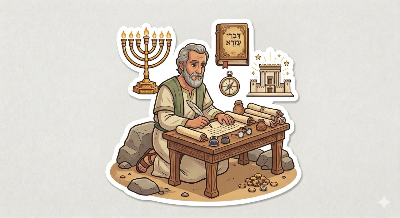 Ezra — cartoon sticker illustration