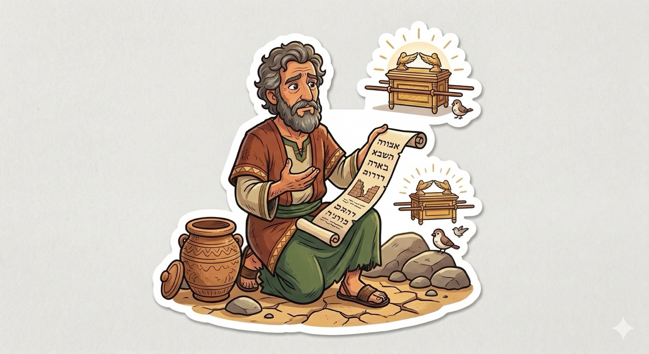 Jeremiah — cartoon sticker illustration